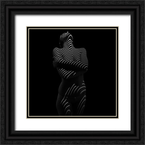 Untitled Black Ornate Wood Framed Art Print with Double Matting by Cloud, Mountain