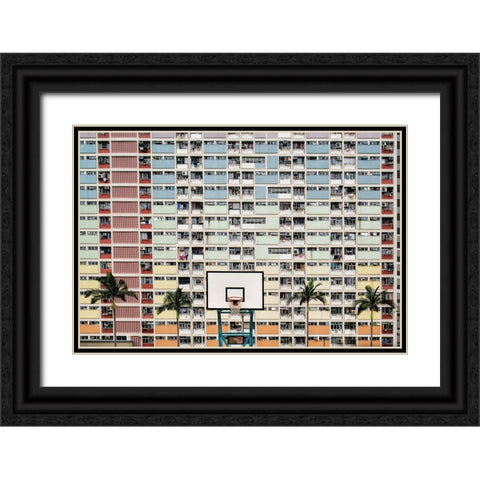 The Hoop Black Ornate Wood Framed Art Print with Double Matting by Abdualhameid, Fahad