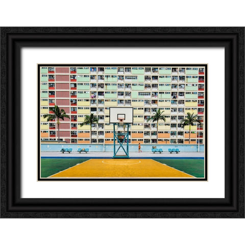 The Runner Black Ornate Wood Framed Art Print with Double Matting by Abdualhameid, Fahad
