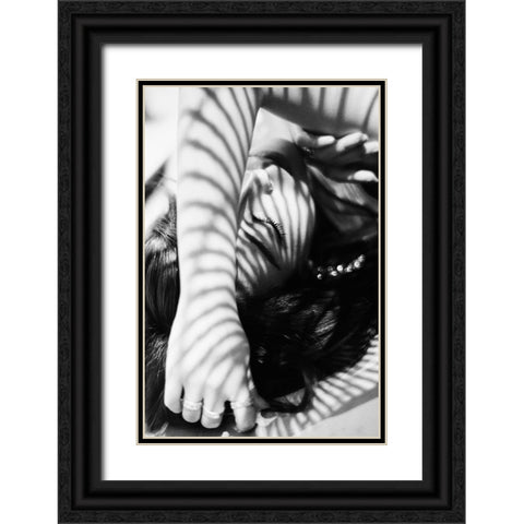Hase Black Ornate Wood Framed Art Print with Double Matting by Washimi, Masatoshi