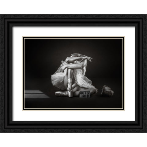 Out Of Order Black Ornate Wood Framed Art Print with Double Matting by O Mahony, Kieran