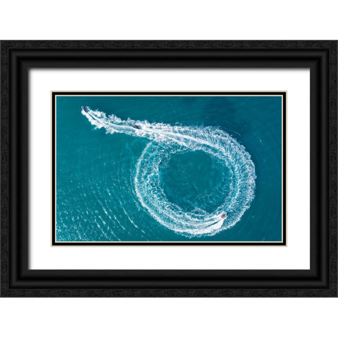 Catch Me If You Can Black Ornate Wood Framed Art Print with Double Matting by Meirovich, Ido