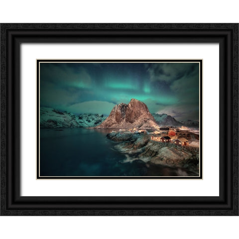 Arctic Green Dream Black Ornate Wood Framed Art Print with Double Matting by Gamito, Clara