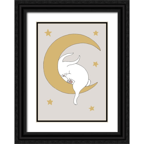 The Rabbit Black Ornate Wood Framed Art Print with Double Matting by 1x Studio II