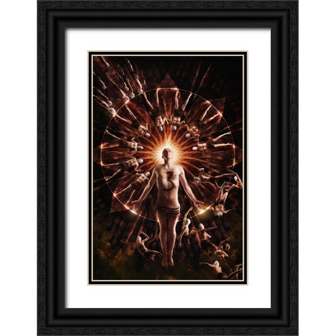 Circumference Black Ornate Wood Framed Art Print with Double Matting by Kiciak, Christophe