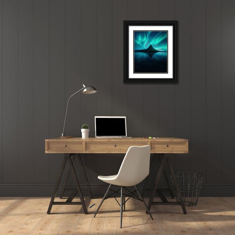 Dreamtime Black Ornate Wood Framed Art Print with Double Matting by George, David