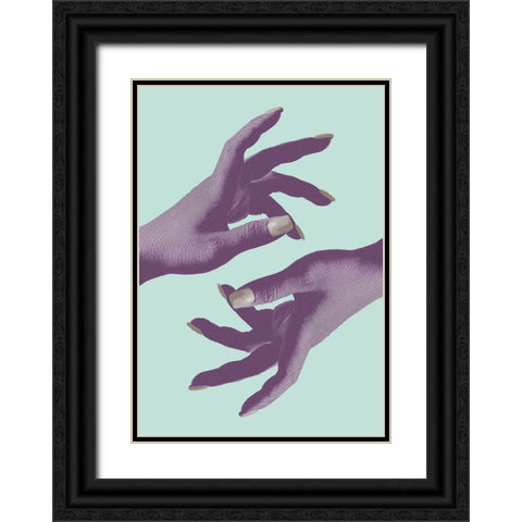 Reaching No 02 Black Ornate Wood Framed Art Print with Double Matting by 1x Studio III