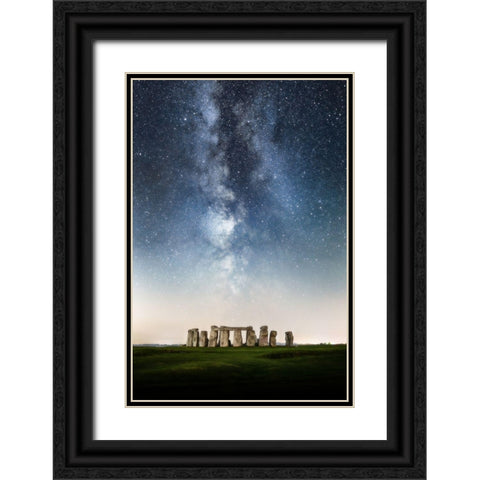 Stonehenge Black Ornate Wood Framed Art Print with Double Matting by Ionut Dascalu, Andrei