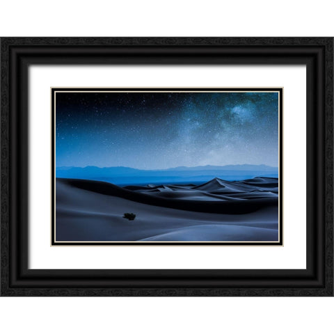 Desert Galaxy Black Ornate Wood Framed Art Print with Double Matting by Fotouhi, Mohammad