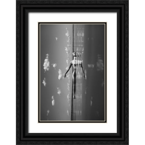 Through Clouds And Space Black Ornate Wood Framed Art Print with Double Matting by Faletkin, Mikhail