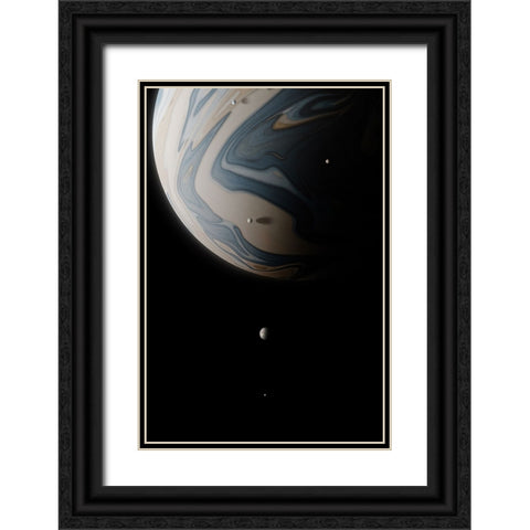 JPTR Black Ornate Wood Framed Art Print with Double Matting by Malibtt