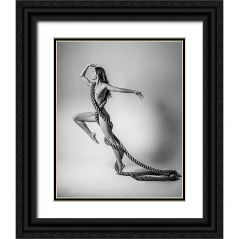 Eliska, Melbourne 2019 Black Ornate Wood Framed Art Print with Double Matting by Fritz, Ray