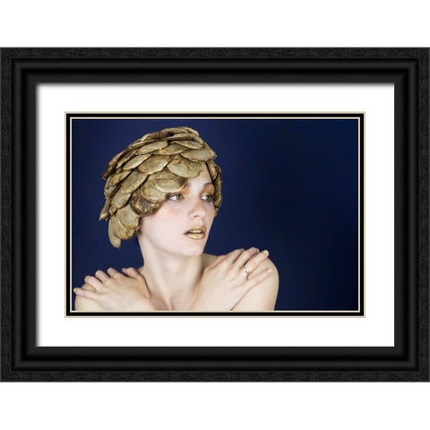 coffee Black Ornate Wood Framed Art Print with Double Matting by Allmaier, Michael