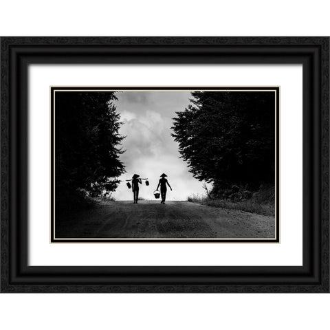 worker Black Ornate Wood Framed Art Print with Double Matting by Nisan Kandilcioglu, Ummu