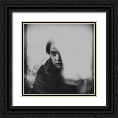 Shyness Black Ornate Wood Framed Art Print with Double Matting by Ulfig Arps, Sandra
