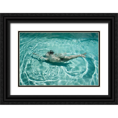 Abstraction Black Ornate Wood Framed Art Print with Double Matting by Brackstone, Mel