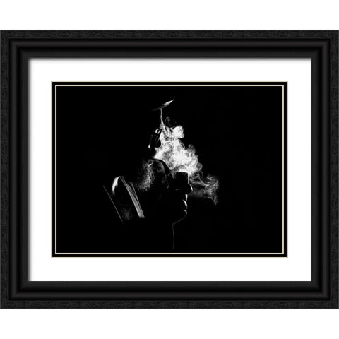 n/t Black Ornate Wood Framed Art Print with Double Matting by Medeiros, Paulo