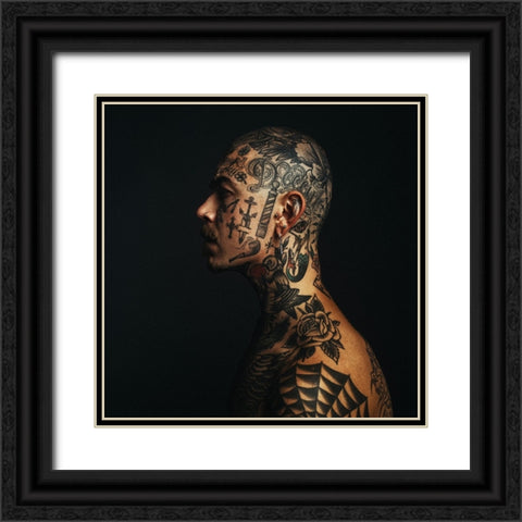 Fogo Black Ornate Wood Framed Art Print with Double Matting by Krystynek Mqep, Martin