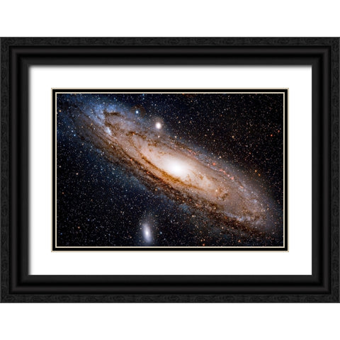 Andromeda Galaxy Black Ornate Wood Framed Art Print with Double Matting by Dayag, David