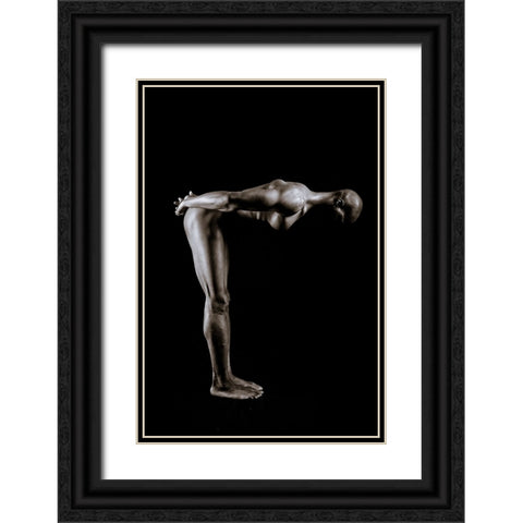 K.E.V Black Ornate Wood Framed Art Print with Double Matting by Huber, Markus