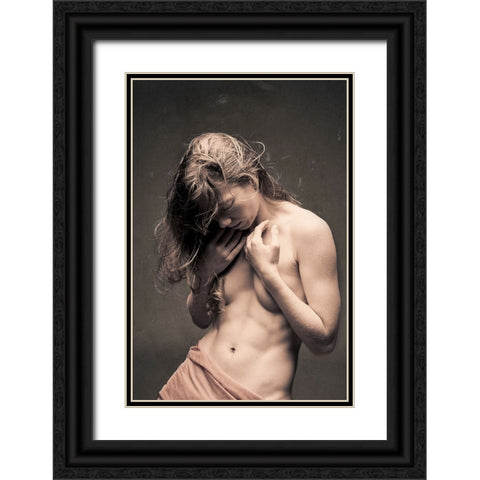 Poppy Ii Black Ornate Wood Framed Art Print with Double Matting by Huber, Markus