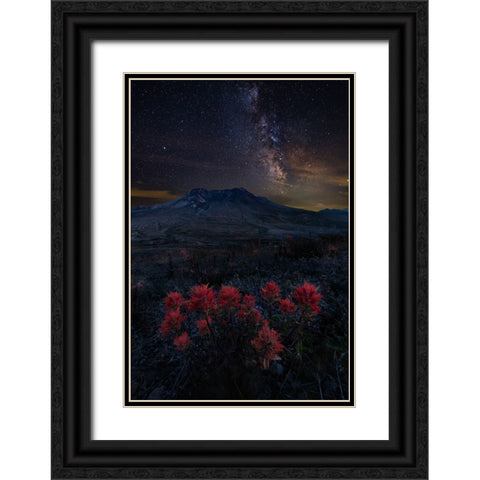 Night Spirit Black Ornate Wood Framed Art Print with Double Matting by Hou, Grant