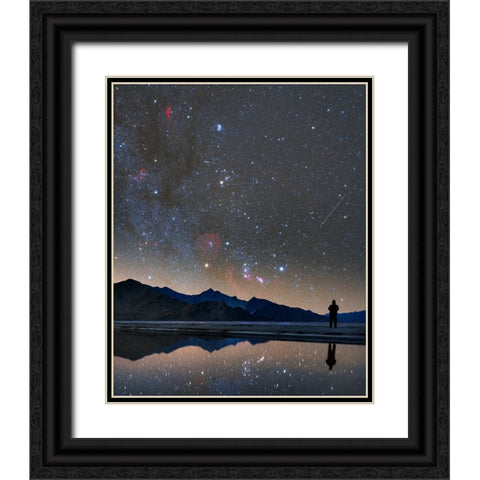 Winter is coming... Black Ornate Wood Framed Art Print with Double Matting by Chander, Vikas