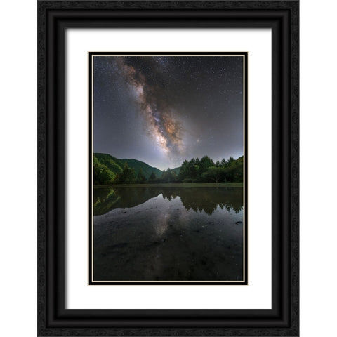 Parallel World Black Ornate Wood Framed Art Print with Double Matting by Harlock