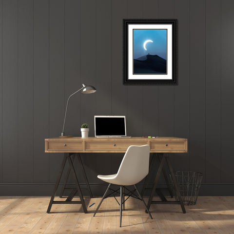 Fascinating view of the solar eclipse Black Ornate Wood Framed Art Print with Double Matting by Aldaie, Ahmed