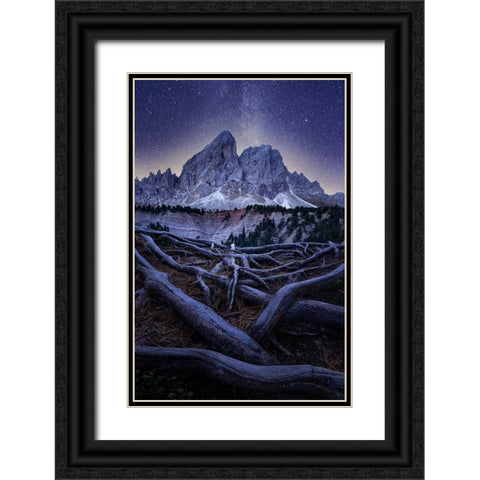 Wurzjoch Black Ornate Wood Framed Art Print with Double Matting by Ilkovic, David