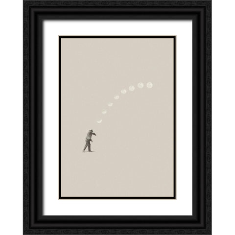Lucky shot Black Ornate Wood Framed Art Print with Double Matting by Leon, Maarten