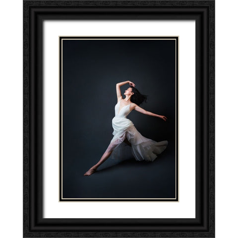 Free Mood Black Ornate Wood Framed Art Print with Double Matting by Meng, Mia