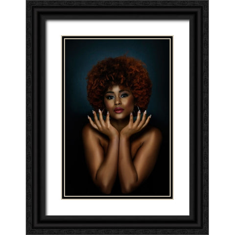 Untitled Black Ornate Wood Framed Art Print with Double Matting by Pandya, Hardik
