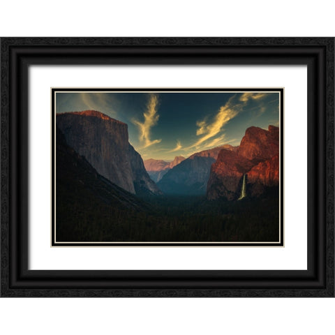 Yosemite 3 Black Ornate Wood Framed Art Print with Double Matting by Moshavash, Pirouz