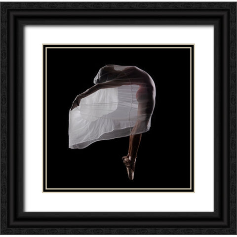 Ballet7551 Black Ornate Wood Framed Art Print with Double Matting by Dawn, Rajat