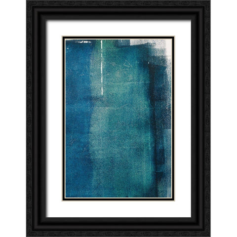 Painted Textures Black Ornate Wood Framed Art Print with Double Matting by Mossholder, Tim