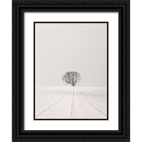 White Desert Black Ornate Wood Framed Art Print with Double Matting by Weisbek, Lena