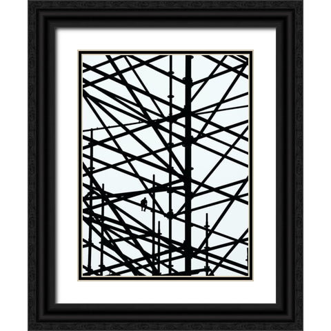 Coffee Break Black Ornate Wood Framed Art Print with Double Matting by Cederberg, Marcus