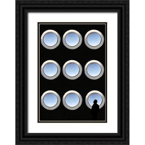 Lost in space Black Ornate Wood Framed Art Print with Double Matting by Cederberg, Marcus