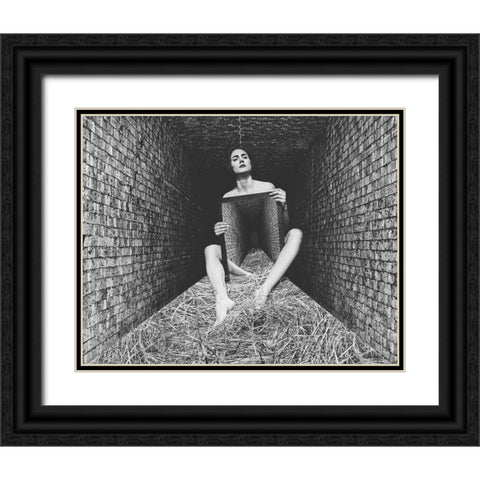 Claustrophobia Black Ornate Wood Framed Art Print with Double Matting by Bousca, Bogdan
