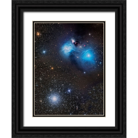 Blue Eyes And A Smile - Ngc 6726 Black Ornate Wood Framed Art Print with Double Matting by Chander, Vikas