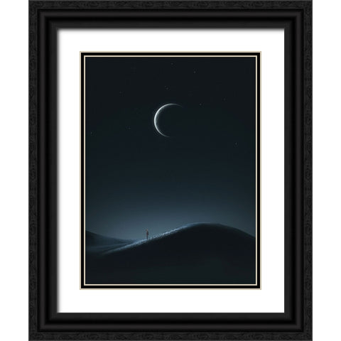 Light And Silence Black Ornate Wood Framed Art Print with Double Matting by CVV