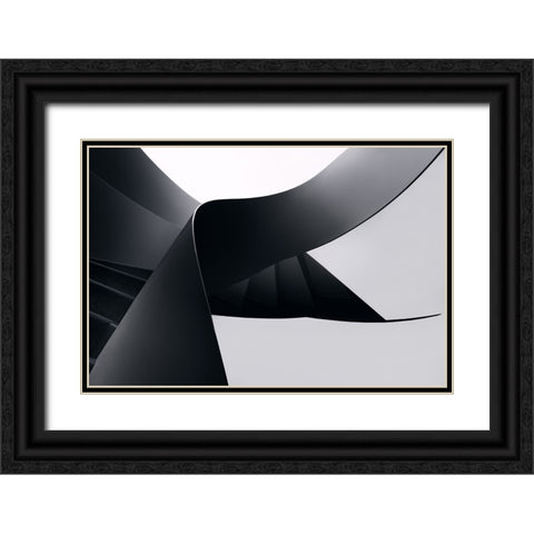 Diverging lines Black Ornate Wood Framed Art Print with Double Matting by Azevedo, Olavo