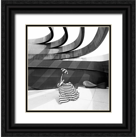 The Ambrella Black Ornate Wood Framed Art Print with Double Matting by Waldmann, Shlomo