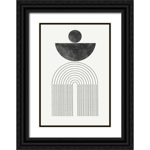 Arch Composition No6. Black Ornate Wood Framed Art Print with Double Matting by The Miuus Studio