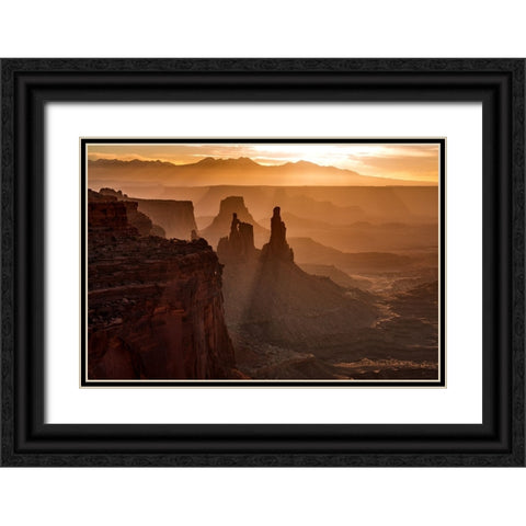 Island in the Sky Black Ornate Wood Framed Art Print with Double Matting by Ling, Ariel