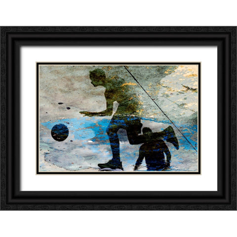 basketball_2 Black Ornate Wood Framed Art Print with Double Matting by Maglione, Raffaele