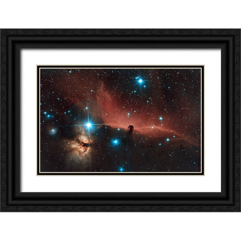 Horse head Nebula Black Ornate Wood Framed Art Print with Double Matting by Zhen Yu, James