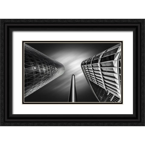 Searching The Light Black Ornate Wood Framed Art Print with Double Matting by Figueras, Antoni