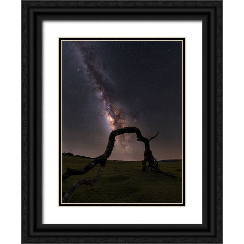 The Old Man Black Ornate Wood Framed Art Print with Double Matting by Smid Master, Jan